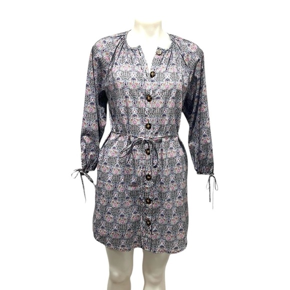 J.Crew women’s button down long sleeve cotton liberty London dress size XS NWT - Picture 2 of 10